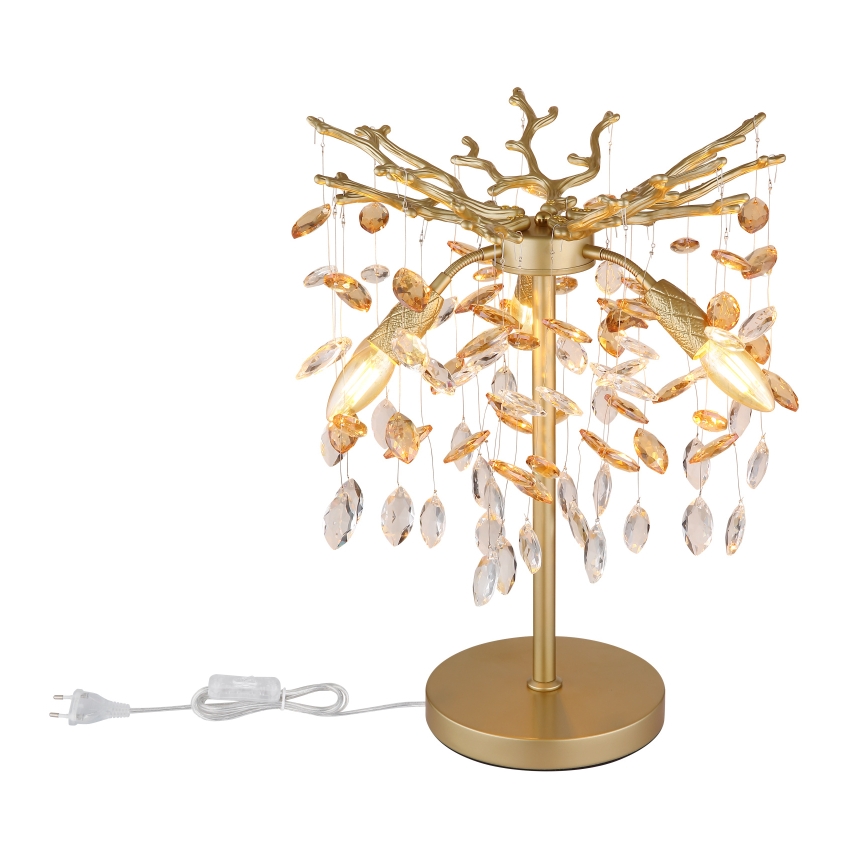 Globo - Gouden tafellamp 3xE14/40W/230V