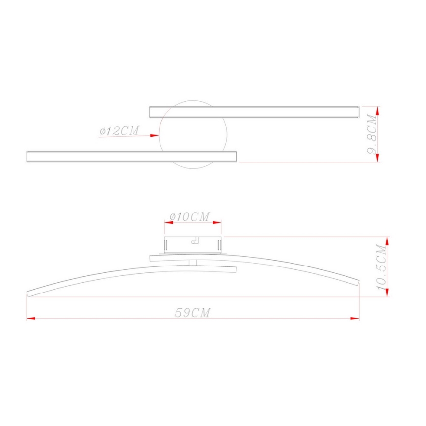 Globo - LED Bevestigde Hanglamp 2xLED/6W/230V 3000/4000/6000K