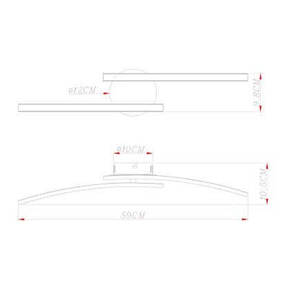 Globo - Plafonnier 2xLED/6W/230V 3000/4000/6000K