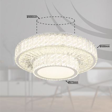 Globo - LED dimbare plafondlamp LED/50W/230V 2700-6000K Ø 50 cm + afstandsbediening