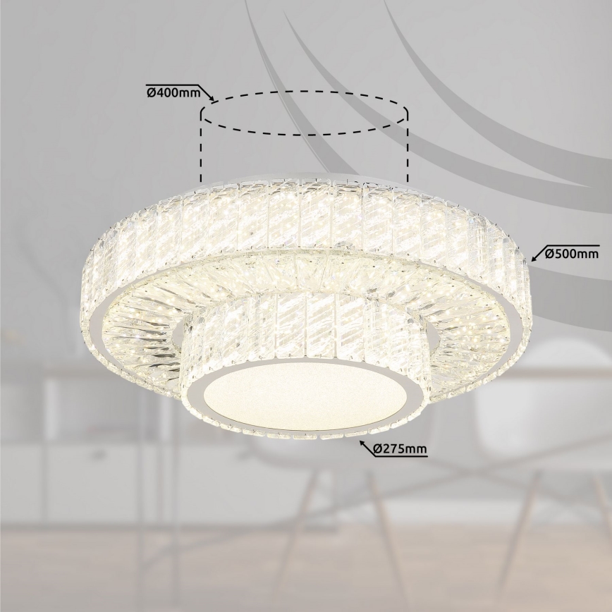 Globo - LED dimbare plafondlamp LED/50W/230V 2700-6000K Ø 50 cm + afstandsbediening