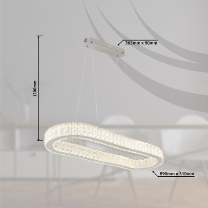 Globo - Lustre LED dimmable sur câble LED/58W/230V 2700-6000K avec télécommande