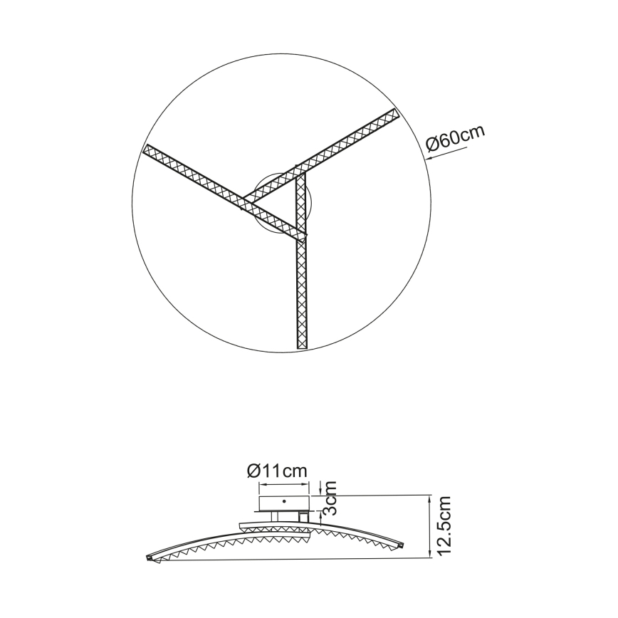 Globo - Badkamer LED Hanglamp voor Oppervlak Montage 3xLED/6W/230V IP44