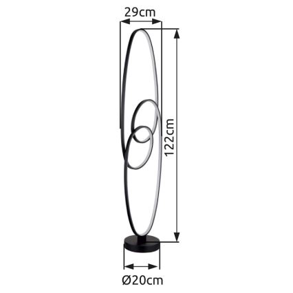 Globo - LED Vloerlamp LED/39W/230V 2700/4000/6500K