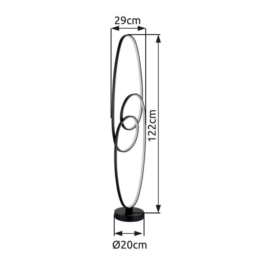 Globo - LED Vloerlamp LED/39W/230V 2700/4000/6500K