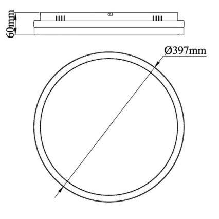 Globo - Plafonnier LED LED/40W/230V 3000/4000/6000K Ø 39,7 cm