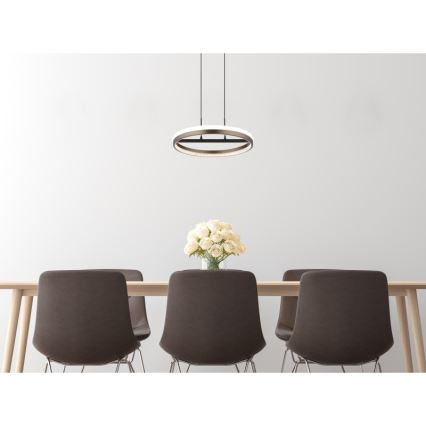 Globo - Suspension filaire LED/40W/230V 3000/4000/6000K d. 39,7 cm marron