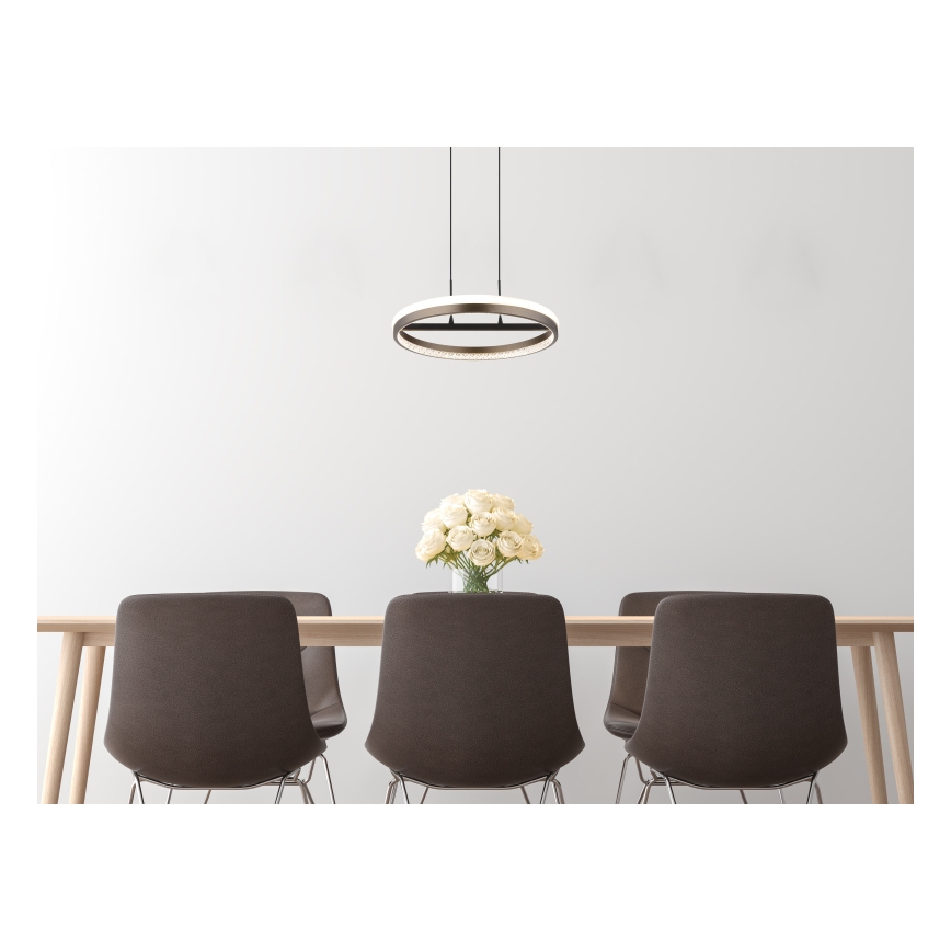 Globo - Suspension filaire LED/40W/230V 3000/4000/6000K d. 39,7 cm marron