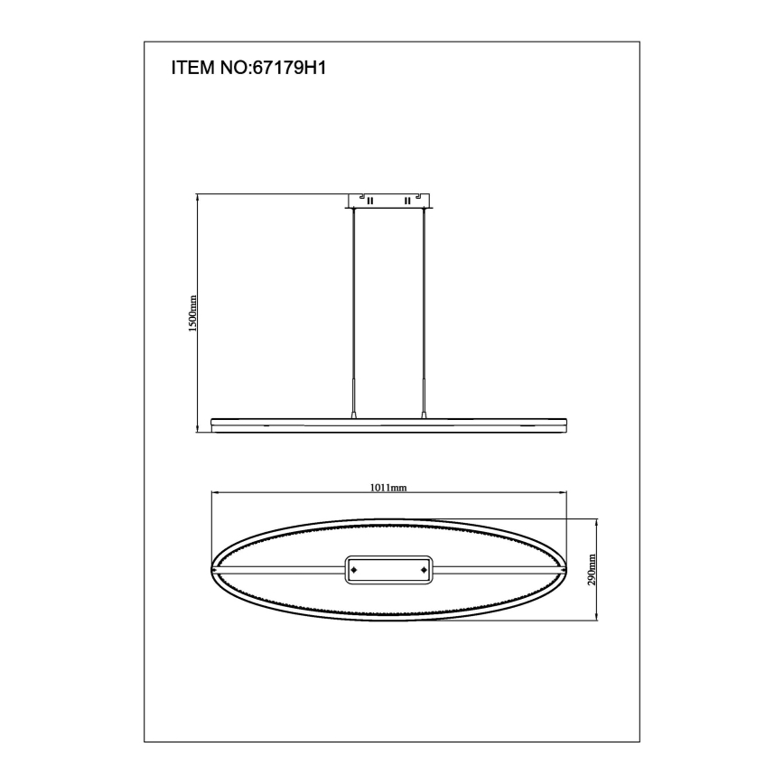 Globo - LED Hanglamp aan een koord LED/60W/230V 3000/4000/6000K bruin