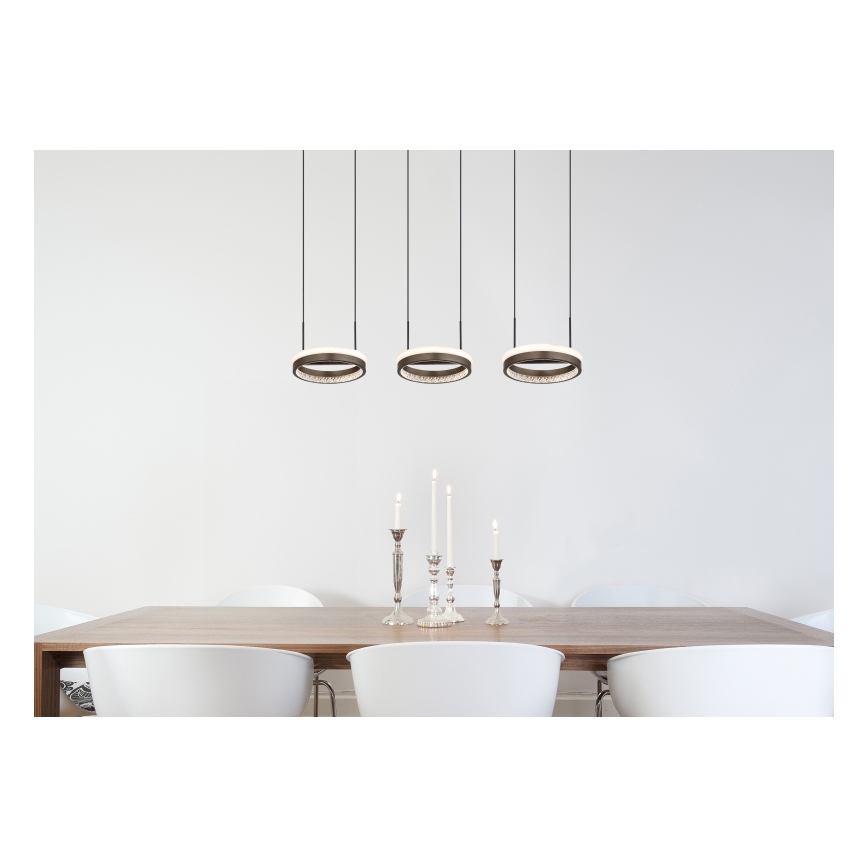 Globo - LED Hanglamp aan een koord LED/40W/230V 3000/4000/6000K bruin