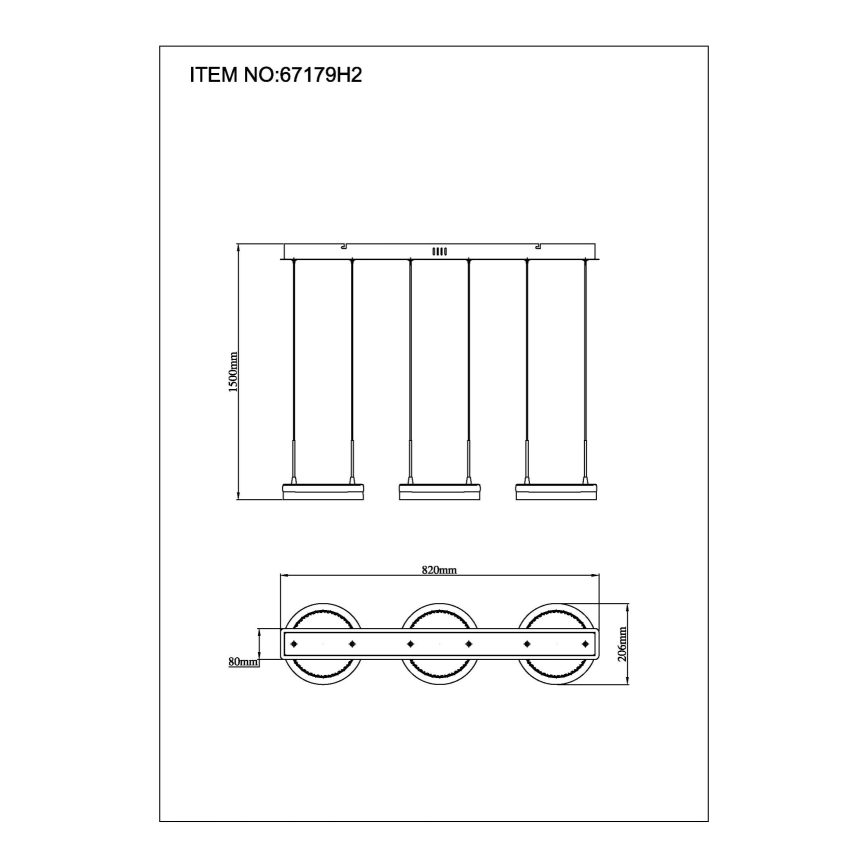Globo - LED Hanglamp aan een koord LED/40W/230V 3000/4000/6000K bruin
