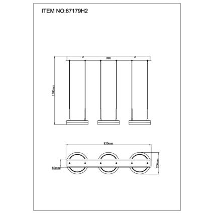Globo - Suspension LED sur câble LED/40W/230V 3000/4000/6000K