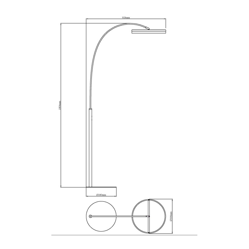 Globo - LED dimbare vloerlamp met aanraakbediening LED/24W/230V 3000-6000K