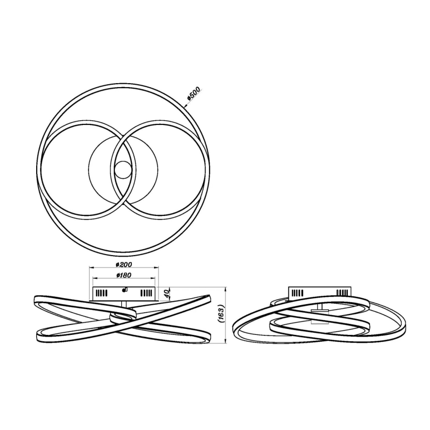 Globo - LED Bevestigde Hanglamp LED/40W/230V 3000K goud/zwart