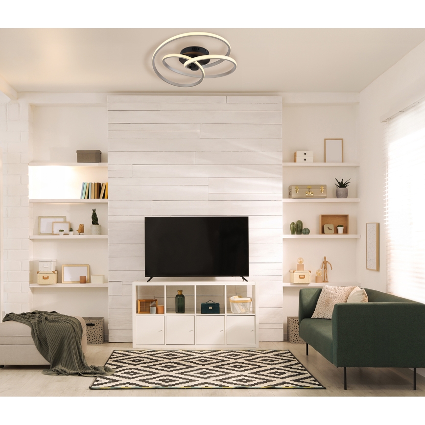 Globo - LED Bevestigde Hanglamp LED/40W/230V 3000K mat chroom/zwart