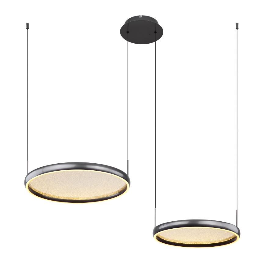 Globo - Dimbare LED hanglamp aan een koord LED/50W/230V 2700-6000K zwart + afstandsbediening