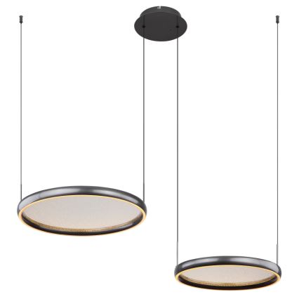 Globo - Dimbare LED hanglamp aan een koord LED/50W/230V 2700-6000K zwart + afstandsbediening