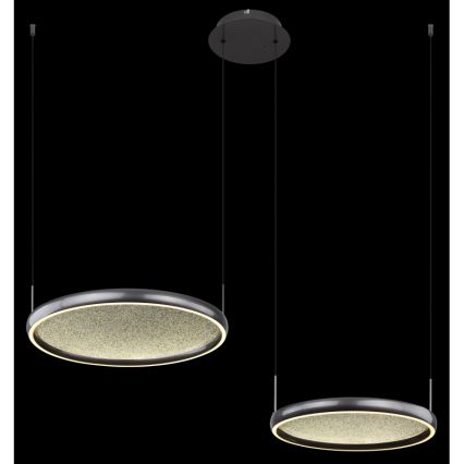 Globo - Suspension filaire à intensité variable LED/50W/230V 2700-6000K noir + Télécommande