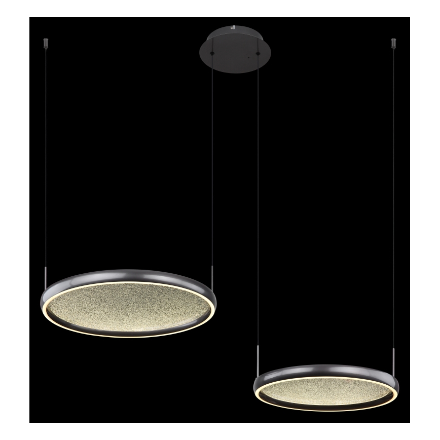 Globo - Suspension filaire à intensité variable LED/50W/230V 2700-6000K noir + Télécommande