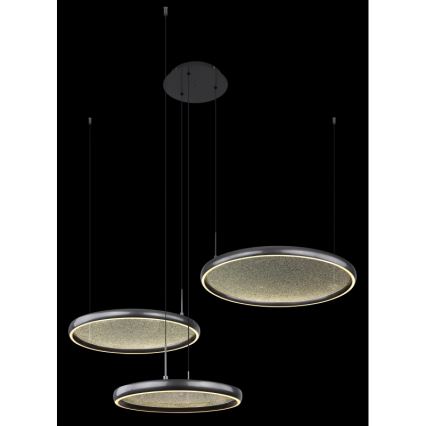 Globo - Dimbare LED hanglamp aan een koord LED/55W/230V 2700-6000K zwart + afstandsbediening