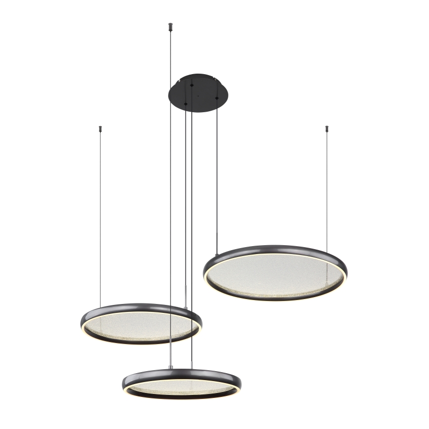 Globo - Dimbare LED hanglamp aan een koord LED/55W/230V 2700-6000K zwart + afstandsbediening