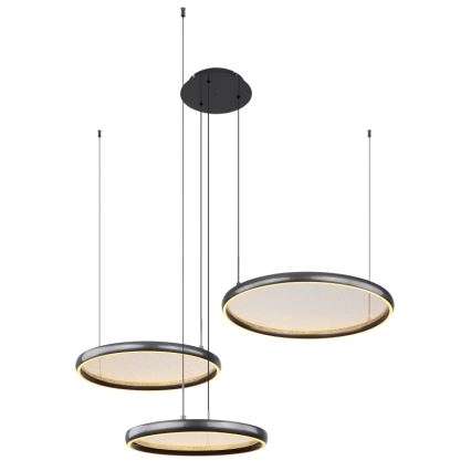 Globo - Dimbare LED hanglamp aan een koord LED/55W/230V 2700-6000K zwart + afstandsbediening