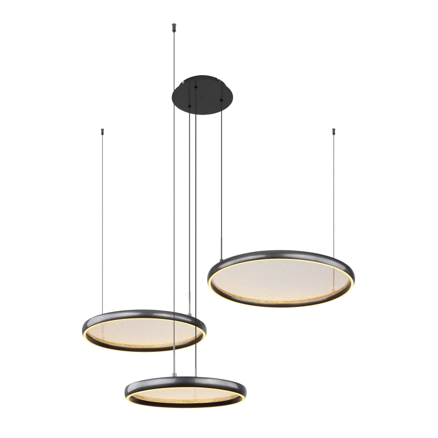 Globo - Dimbare LED hanglamp aan een koord LED/55W/230V 2700-6000K zwart + afstandsbediening