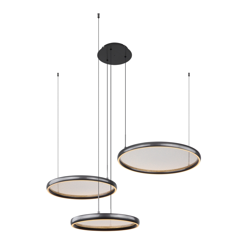 Globo - Dimbare LED hanglamp aan een koord LED/55W/230V 2700-6000K zwart + afstandsbediening
