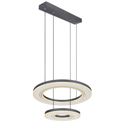 Globo - Dimbare LED hanglamp aan een koord LED/50W/230V 2700-6000K diameter 50 cm zwart + afstandsbediening