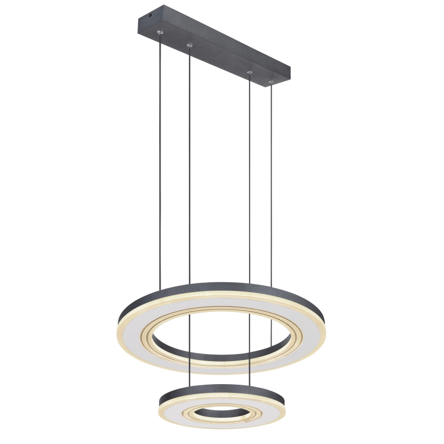 Globo - Dimbare LED hanglamp aan een koord LED/50W/230V 2700-6000K diameter 50 cm zwart + afstandsbediening