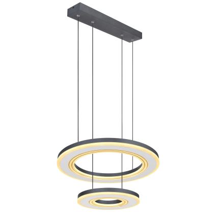 Globo - Dimbare LED hanglamp aan een koord LED/50W/230V 2700-6000K diameter 50 cm zwart + afstandsbediening
