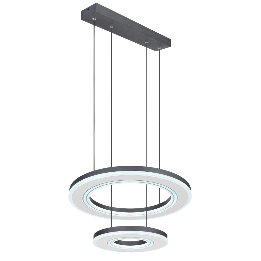 Globo - Dimbare LED hanglamp aan een koord LED/50W/230V 2700-6000K diameter 50 cm zwart + afstandsbediening