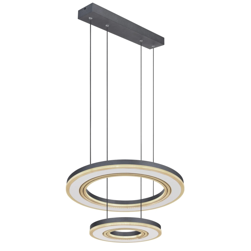 Globo - Dimbare LED hanglamp aan een koord LED/50W/230V 2700-6000K diameter 50 cm zwart + afstandsbediening