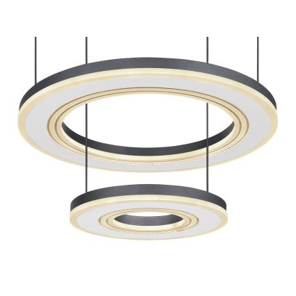 Globo - Dimbare LED hanglamp aan een koord LED/50W/230V 2700-6000K diameter 50 cm zwart + afstandsbediening