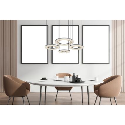 Globo - Dimbare LED hanglamp aan een koord LED/80W/230V 2700-6000K zwart + afstandsbediening