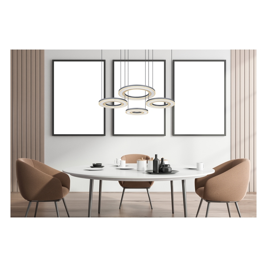 Globo - Dimbare LED hanglamp aan een koord LED/80W/230V 2700-6000K zwart + afstandsbediening