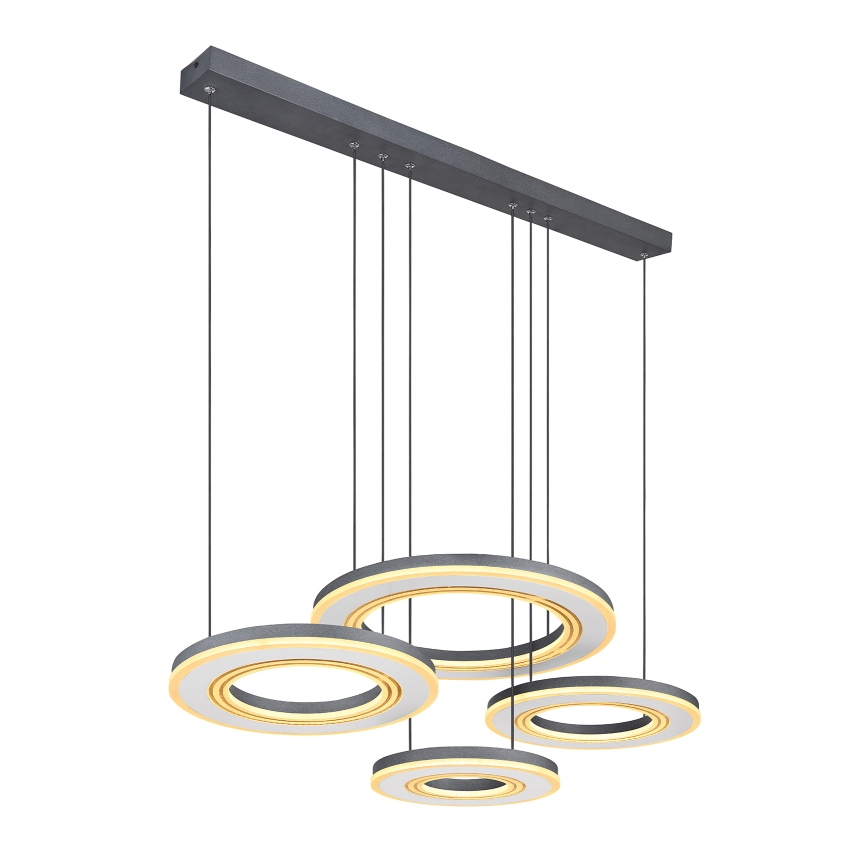 Globo - Dimbare LED hanglamp aan een koord LED/80W/230V 2700-6000K zwart + afstandsbediening