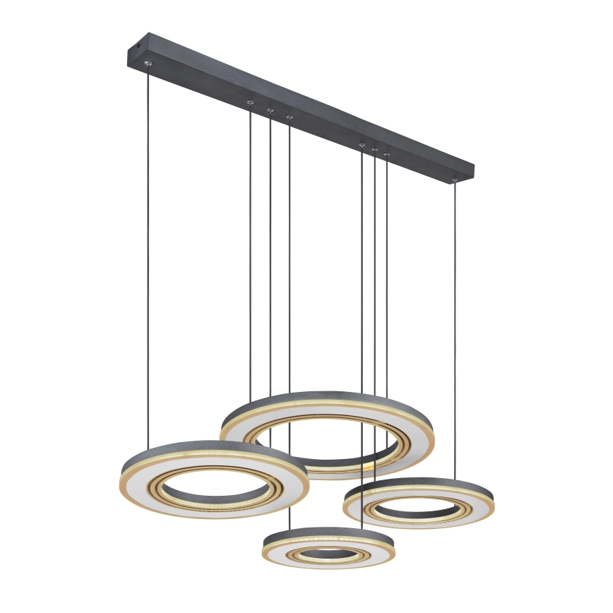 Globo - Dimbare LED hanglamp aan een koord LED/80W/230V 2700-6000K zwart + afstandsbediening