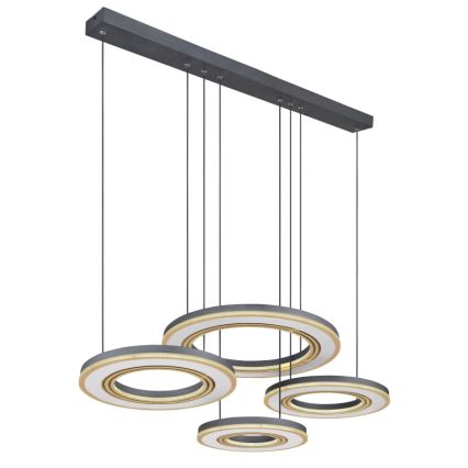 Globo - Suspension filaire à intensité variable LED/80W/230V 2700-6000K noir + Télécommande