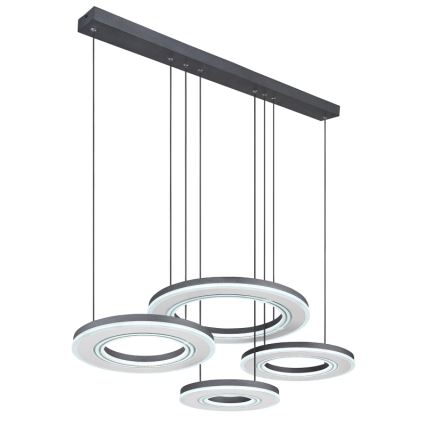 Globo - Suspension filaire à intensité variable LED/80W/230V 2700-6000K noir + Télécommande