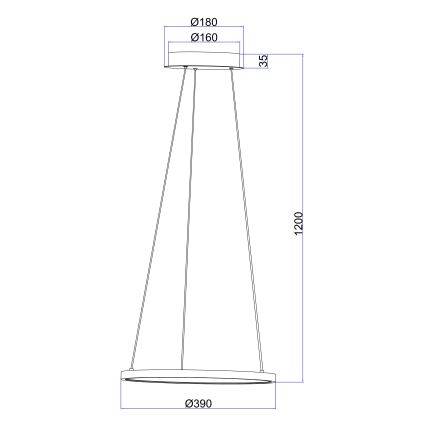 Globo - LED Hanglamp aan een koord LED/19W/230V