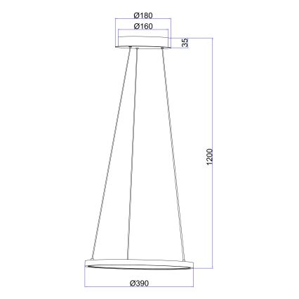 Globo - LED Hanglamp aan een koord LED/19W/230V