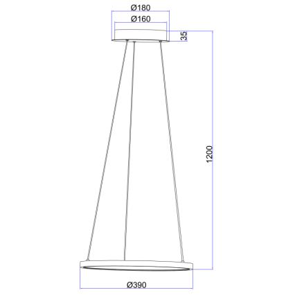 Globo - LED Hanglamp aan een koord LED/19W/230V