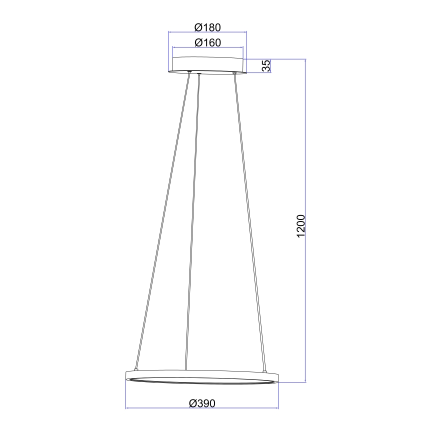 Globo - LED Hanglamp aan een koord LED/19W/230V