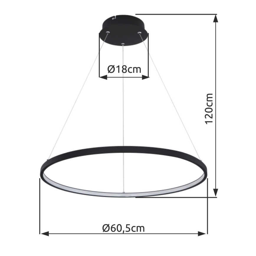 Globo - LED kroonluchter aan een streng LED / 29W / 230V