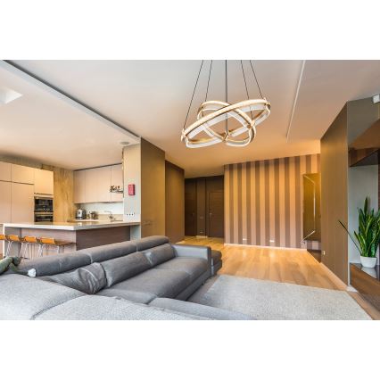 Globo - LED Dimbaar kristal Hanglamp aan een touw LED/78W/230V 2700K-6000K + afstandsbediening