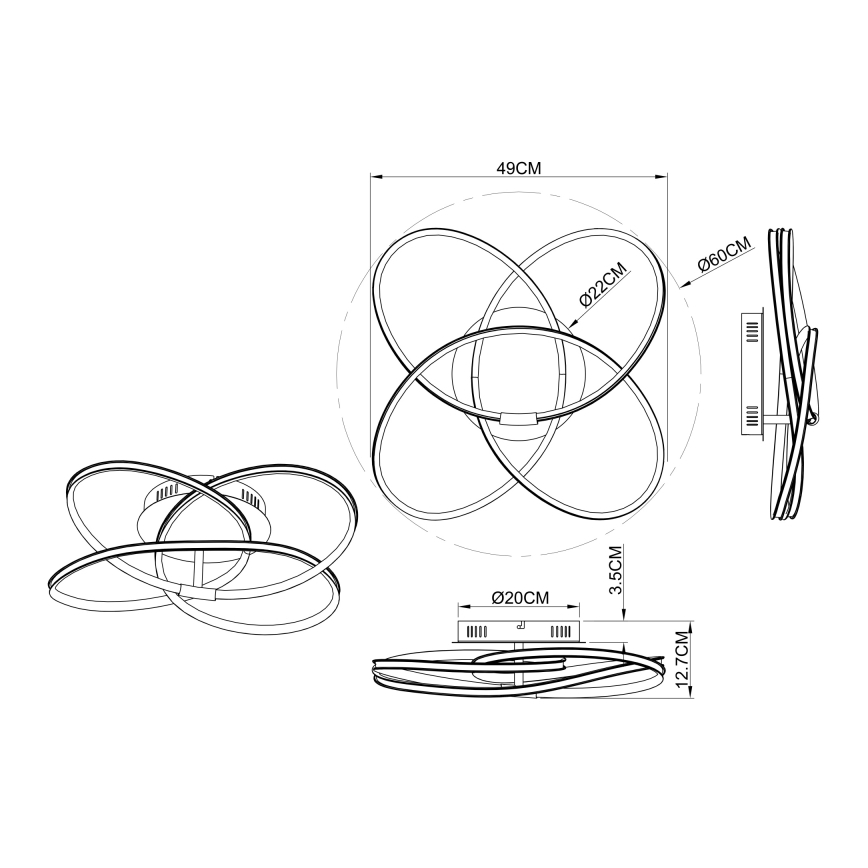 Globo - LED Opbouwverlichting LED/30W/230V