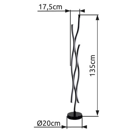 Globo - Staande LED Lamp LED/28W/230V 3000K zwart