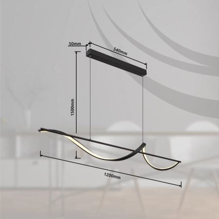 Globo - LED Hanglamp aan een koord LED/24W/230V 3000K zwart