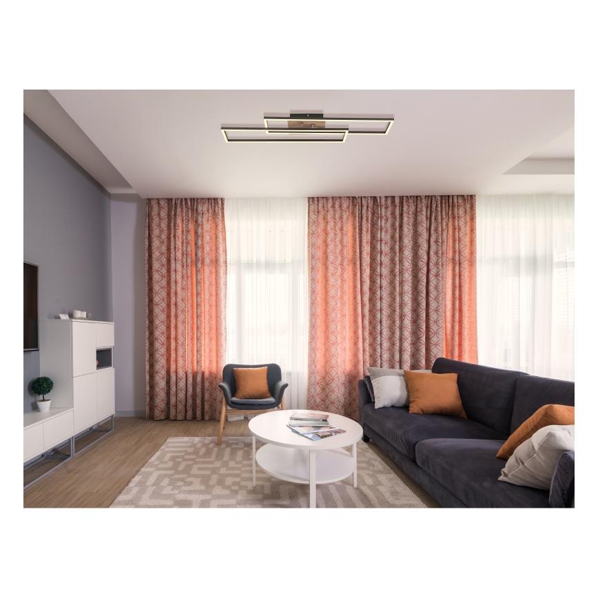 Globo - Plafonnier LED/30W/230V 3000K 60x80 cm noir